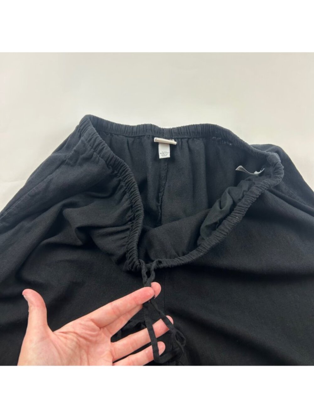 A New Day Black Linen Blend Wide Leg Lounge Pant XXL - Picture 3 of 8